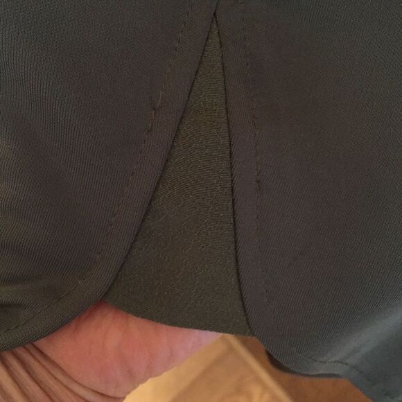 Topshop olive long-sleeved dress, great condition, size Small - Picture 5 of 9